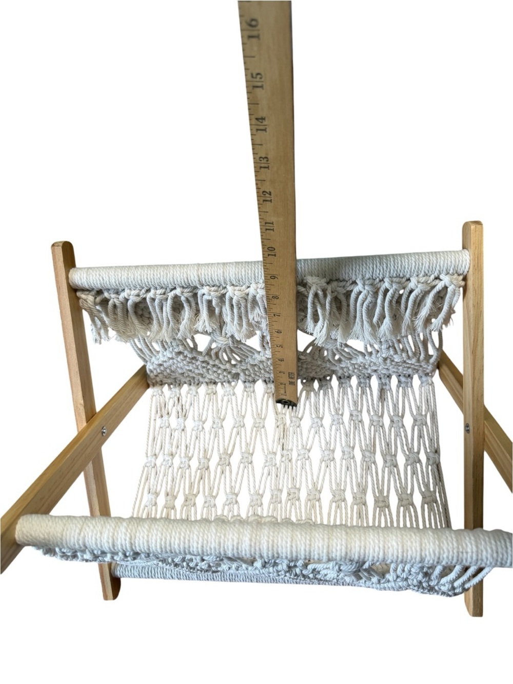 Macrame Magazine Holder Rack Boho Storage Standing Rack Book Newspaper Decor - Picture 13 of 14